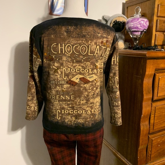 Dressbarn Chocolate Brown Embellished Top - Picture 7 of 10